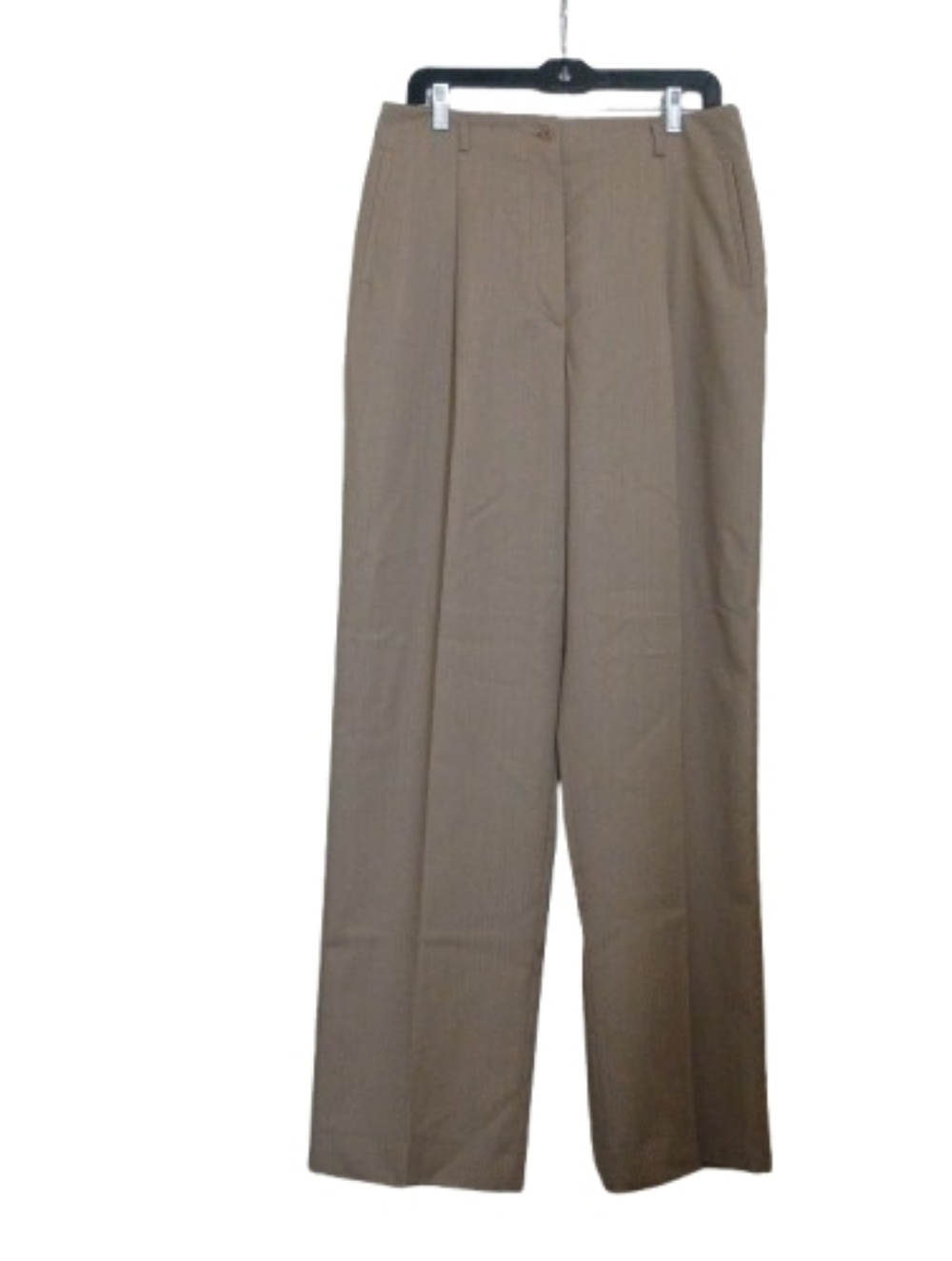 Zanella Taupe Wide-Leg Pleated Trousers - Picture 12 of 15
